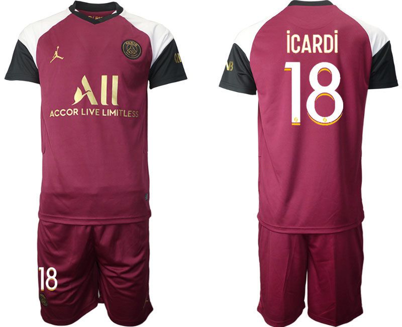 Men 2020-2021 club Paris St German away #18 red Soccer Jerseys->paris st german jersey->Soccer Club Jersey